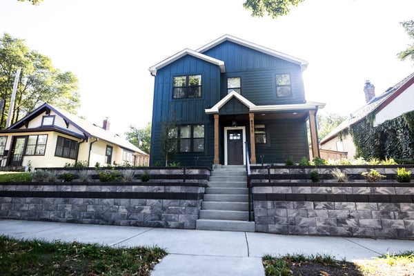 Modern Industrial Retaining Wall