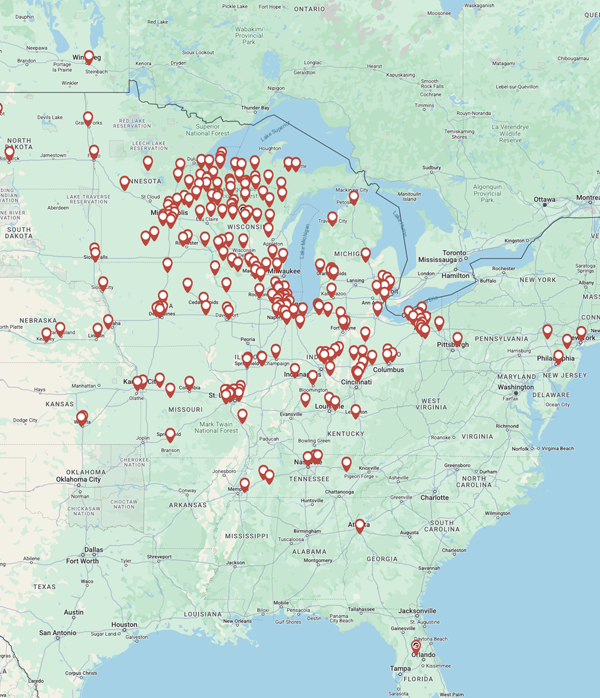 County Materials Locations