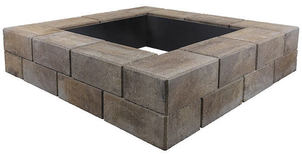 Tribute Smooth Square Fire Pit Kit