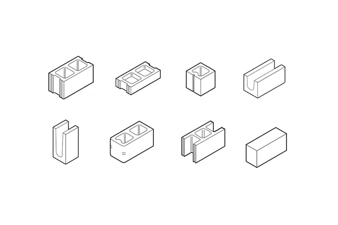 Standard Masonry Shapes and Sizes (2” – 16”)