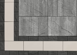 Contemporary: <a href="https://hub.countymaterials.com/products/grand-vantage-pavers">Grand VANTAGE PAVERS</a> in Majestic, <a href="https://hub.countymaterials.com/products/vantage-4x8">VANTAGE PAVERS 4x8</a> in Reflection, <a href="https://hub.countymaterials.com/products/elements-paving-stones">ELEMENTS Paving Stones 8x16</a> in Vision