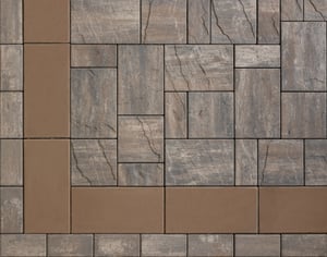 Rustic: <a href="https://hub.countymaterials.com/products/vantage-pavers">VANTAGE PAVERS</a> in Timeless, <a href="https://hub.countymaterials.com/products/elements-paving-stones">ELEMENTS Paving Stones 8x16</a> in Beckon, <a href="https://hub.countymaterials.com/products/elements-paving-stones">ELEMENTS Paving Stones 4x8</a> in Timeless