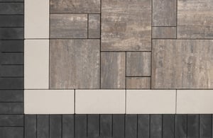 Rustic: <a href="https://hub.countymaterials.com/products/grand-vantage-pavers">Grand VANTAGE PAVERS</a> in Timeless, <a href="https://hub.countymaterials.com/products/discover-pavers">DISCOVER PAVERS</a> in Timeless, <a href="https://hub.countymaterials.com/products/elements-paving-stones">ELEMENTS Paving Stones 8x16</a> in Vision, <a href="https://hub.countymaterials.com/products/vantage-4x8">VANTAGE PAVERS 4x8</a> in Reflection