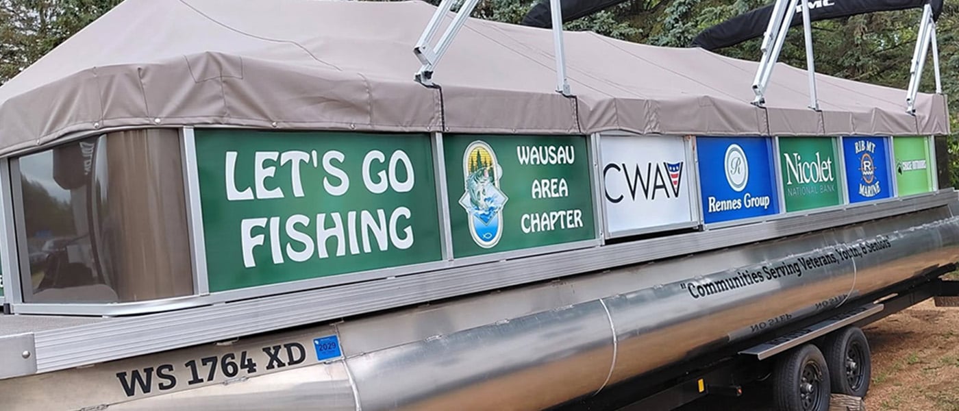 Let's Go Fishing Boat used to take participants on the water for fishing activities